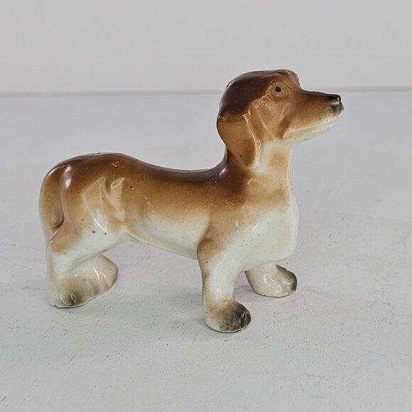 Vintage Bone China Japan Dachshund Standing Dog Figurine - Picture 9 of 9